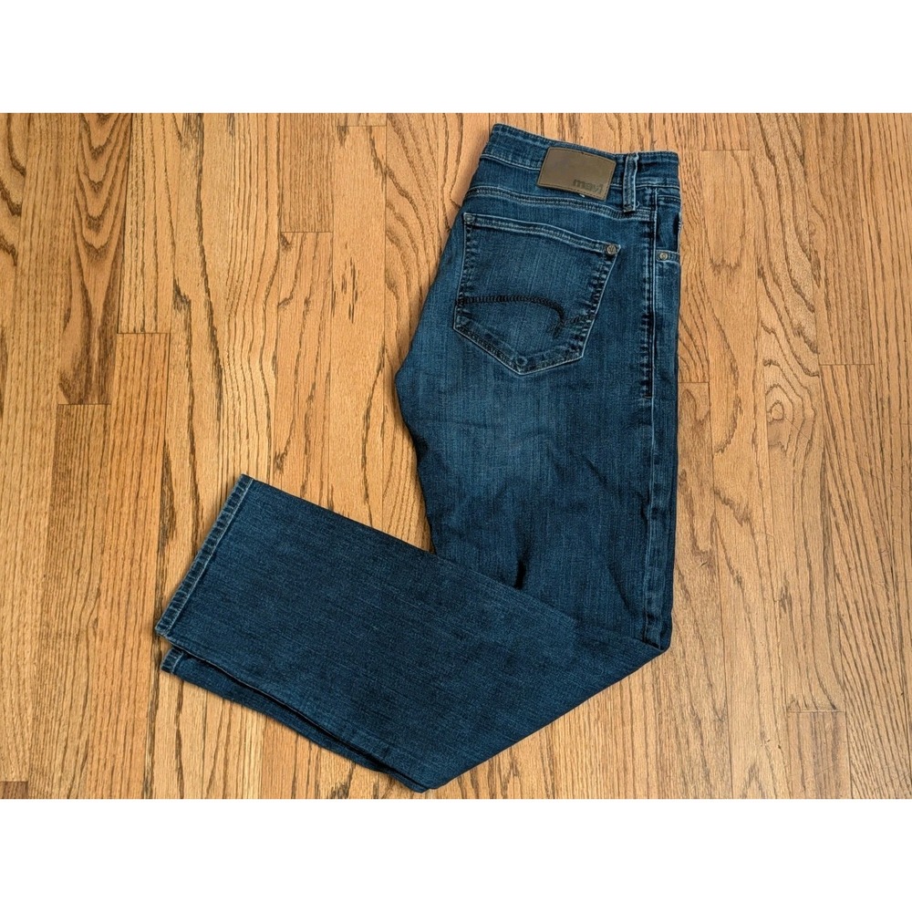 Mavi Jeans Zach Straight Leg Men's 33x29 Dark Wash Stretch Cotton Denim Zip Fly